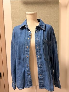 ARTID Denim Button Down Shirt Oversized XS